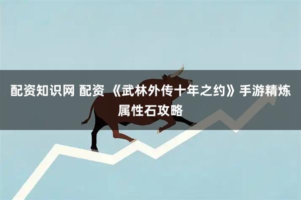 配资知识网 配资 《武林外传十年之约》手游精炼属性石攻略